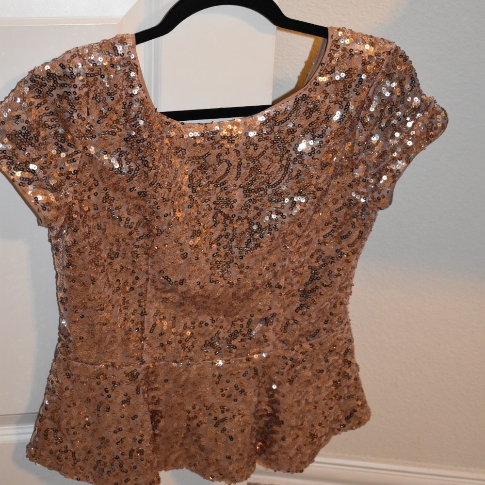 Sequins peplum top